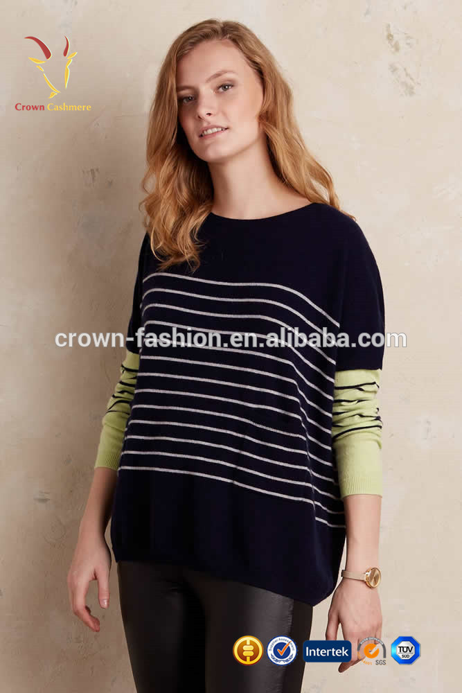 ストライプ緩い最新デザイン冬ハンド編みセーターパターン女性-セーター問屋・仕入れ・卸・卸売り