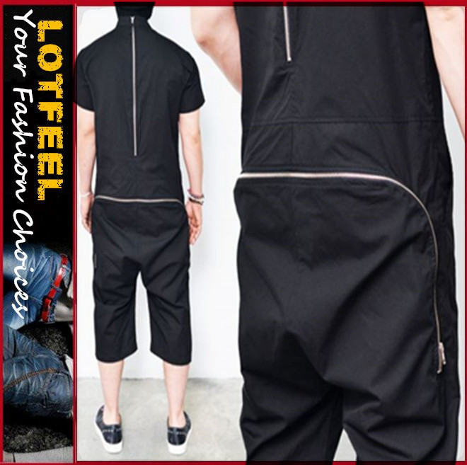 デザイナージッパー式バックジャンプスーツのズボン( lotg116)-ジーンズ問屋・仕入れ・卸・卸売り