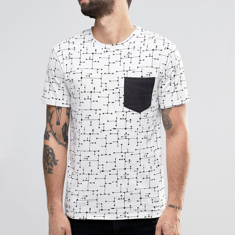 ファッション100%綿胸ポケットカスタムtシャツ印刷用男性-Tシャツ問屋・仕入れ・卸・卸売り
