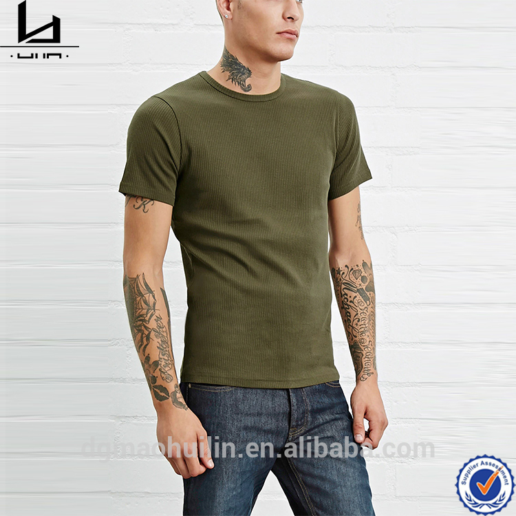 男性服リブニット半袖バルクブランクtシャツ綿100%-Tシャツ問屋・仕入れ・卸・卸売り