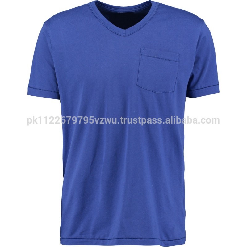 トップ選択製品基本plian中立海軍トーンtシャツで胸ポケットとショートスリーブ、100%綿-Tシャツ問屋・仕入れ・卸・卸売り