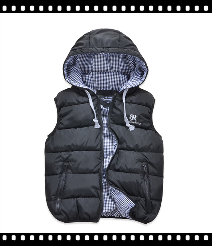 低価格ブラック2015暖かい子供たちサイドポケットが付いているwaistcoats-キッズ服　ベスト問屋・仕入れ・卸・卸売り