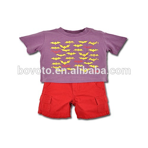 子供のカーゴパンツパンツシャツ新しいスタイル赤いショートパンツとのサイドポケット-キッズ服　半ズボン問屋・仕入れ・卸・卸売り