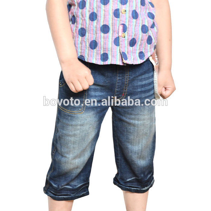 最新の韓国2014年男児夏の短いズボンのジーンズデニム-キッズ服　半ズボン問屋・仕入れ・卸・卸売り