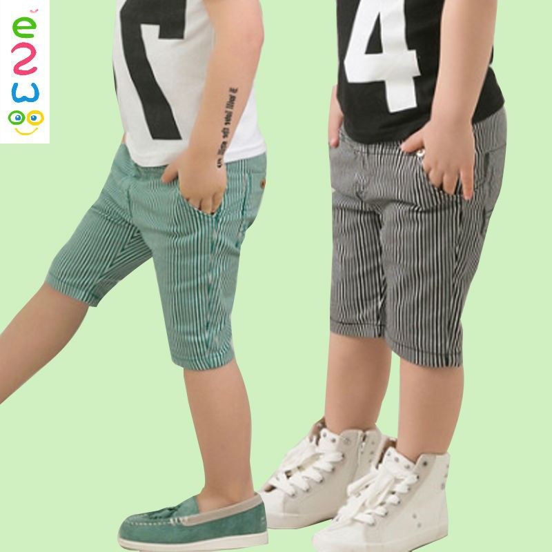子供用カジュアルパンツ2015卸売夏の十代の少年のストライプショーツ-キッズ服　半ズボン問屋・仕入れ・卸・卸売り