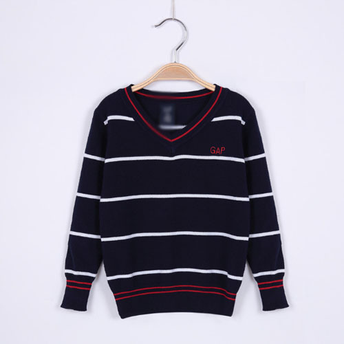 韓国スタイルtbx18016綿v- 首の綿のストライプファッション男の子セーター-キッズ服　セーター問屋・仕入れ・卸・卸売り