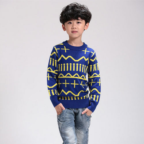 韓国スタイルtbx180372014年綿o- ネックのパターンマッチした最上位デザインのファッション男の子セーター-キッズ服　セーター問屋・仕入れ・卸・卸売り