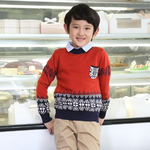 韓国スタイルの綿のプリントパターンtbx18020カラー印刷された男の子セータープルオーバーファッション-キッズ服　セーター問屋・仕入れ・卸・卸売り