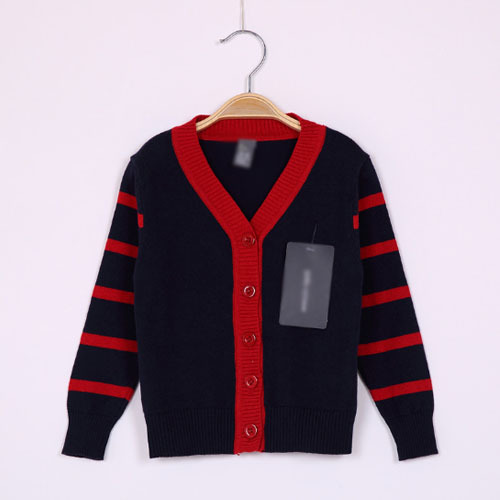 韓国スタイルtbx18018綿ストライプのプリントv- ネックカーディガンファッション男の子セーター-キッズ服　セーター問屋・仕入れ・卸・卸売り