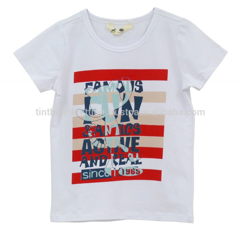 の子供ラウンドネックのtシャツをプリント- to-tb-02/15.01-キッズ服　シャツ、トップス問屋・仕入れ・卸・卸売り