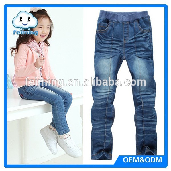 新しいスタイルのファッション2015赤ちゃんの女の子のジーンズのズボンのジーンズ鬱積在庫ロットスタイル-キッズ服　ジーンズ問屋・仕入れ・卸・卸売り