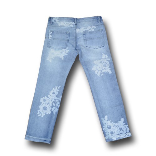 2015熱い販売キッズ印刷花デニムジーンズ卸売子供のジーンズ-キッズ服　ジーンズ問屋・仕入れ・卸・卸売り