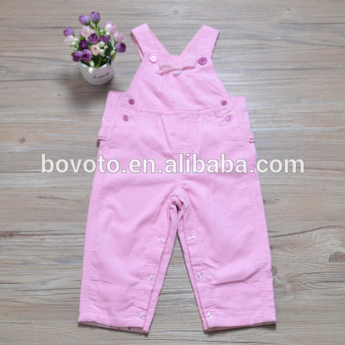 ピンク赤ちゃんの女の子の摩耗子供のためのサスペンダーのズボン-キッズ服　ジーンズ問屋・仕入れ・卸・卸売り