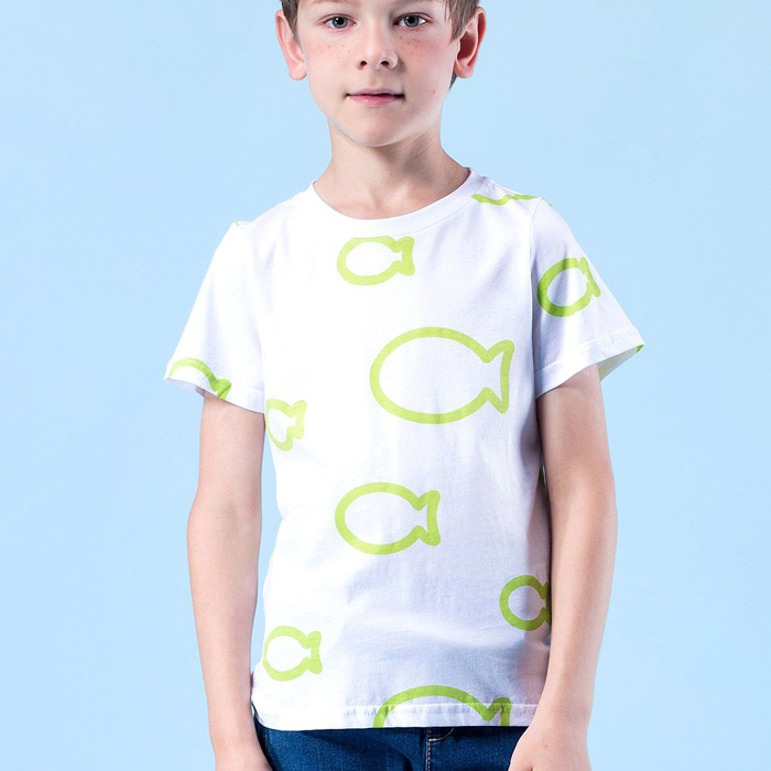 シンプルなホワイトファッション印刷男の子tシャツ卸売-キッズ服　Tシャツ問屋・仕入れ・卸・卸売り