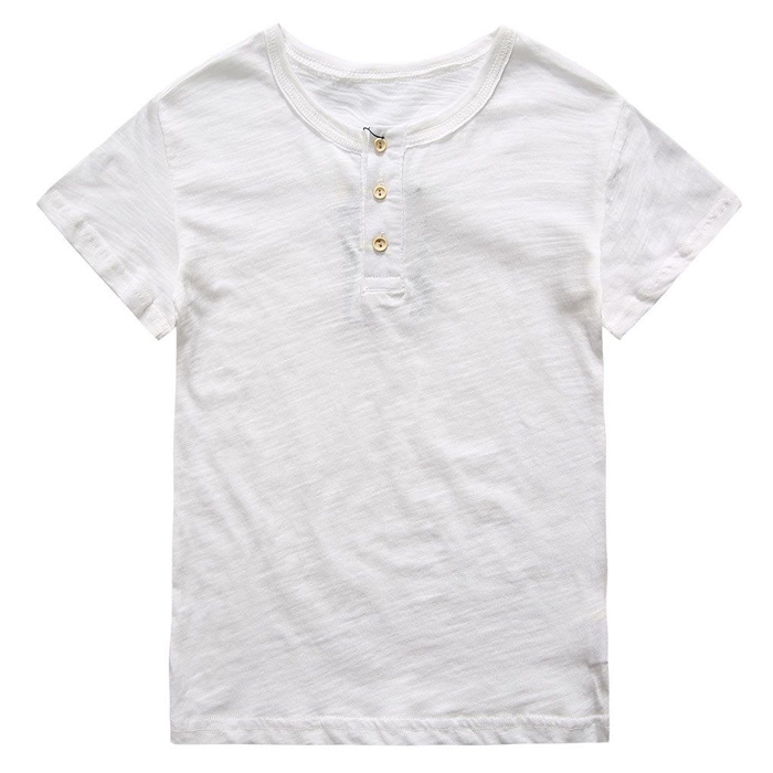 カスタマイズ平野卸売ホワイトボタン子tシャツ-キッズ服　Tシャツ問屋・仕入れ・卸・卸売り