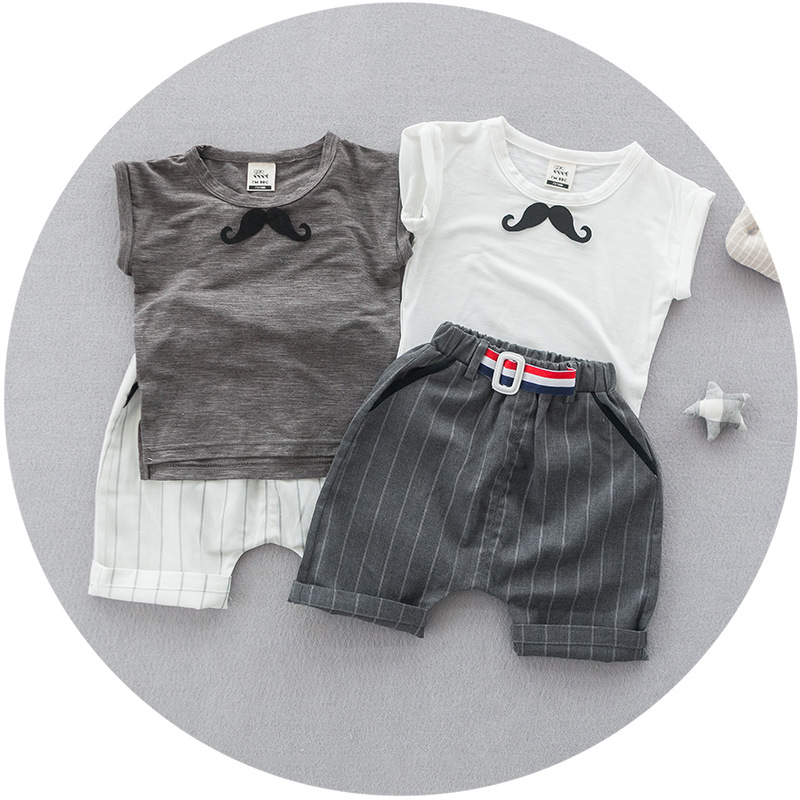 YD4160summer子供服半袖tシャツとパンツスポーツ赤ちゃん服-キッズ服　セット問屋・仕入れ・卸・卸売り