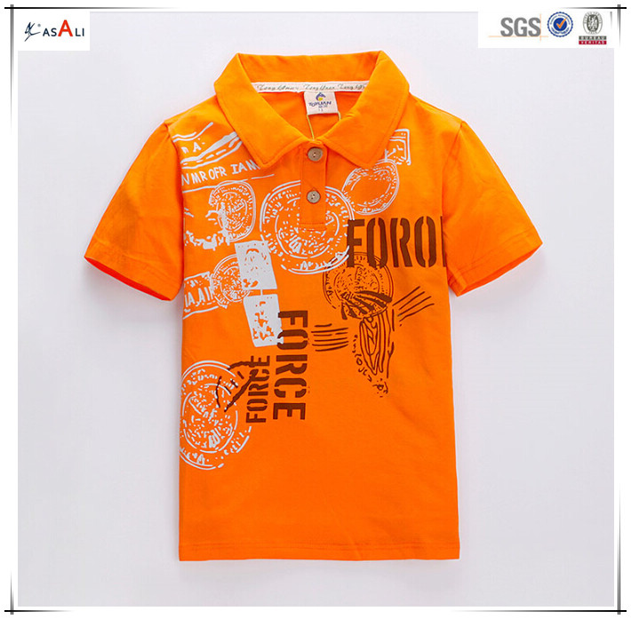 オレンジ安全高視認性softtextile子供tシャツ印刷-キッズ服　Tシャツ問屋・仕入れ・卸・卸売り