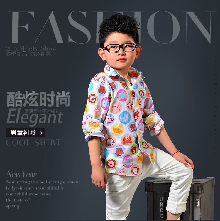 海外高品質新しいスタイル韓国のファッションプリント子供男の子用シャツポロ-キッズ服　Tシャツ問屋・仕入れ・卸・卸売り