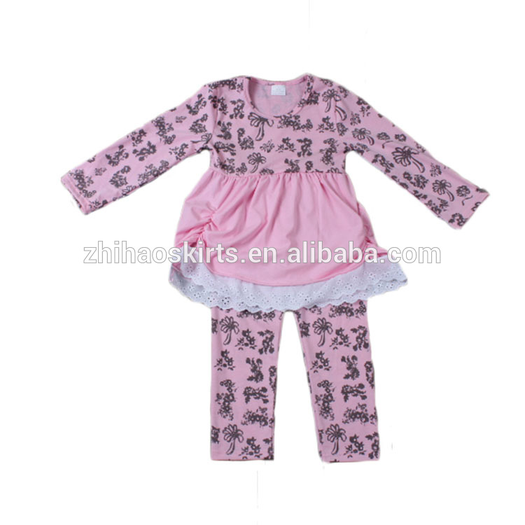 新しいデザインの赤ちゃんの女の子服子供服ピンク冬セット子供服卸売-キッズ服　セット問屋・仕入れ・卸・卸売り