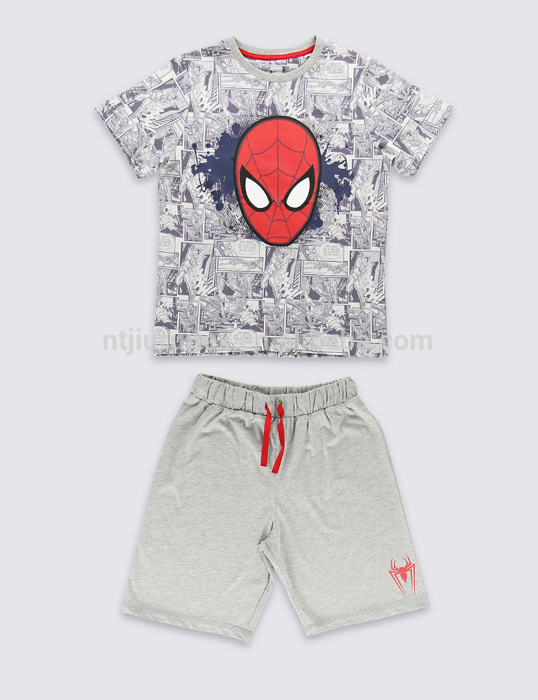 Spider-man短いパジャマ子供のため、純粋な綿ナイトウェア-パジャマ問屋・仕入れ・卸・卸売り