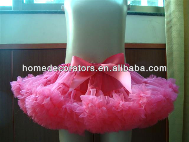 のキュート! fahionable2013ホットピンクの女の子のためのシフォンペチコート-ジュニア服（女）スカート問屋・仕入れ・卸・卸売り