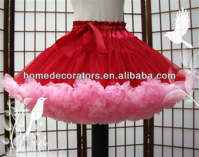 夏の赤2014年素敵な女の子の絹のスカートのための-ジュニア服（女）スカート問屋・仕入れ・卸・卸売り