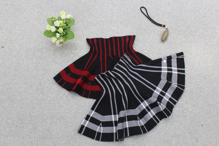 工場卸売韓国ファッション細かいストライプ春秋の女の子スカートBQ3238-ジュニア服（女）スカート問屋・仕入れ・卸・卸売り
