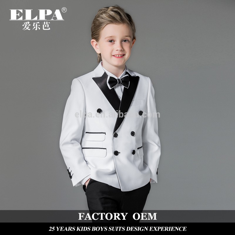 Elpa白100%ポリエステルファンシーデザイナー3ピース男の子スーツ用ショー-キッズ服　セット問屋・仕入れ・卸・卸売り
