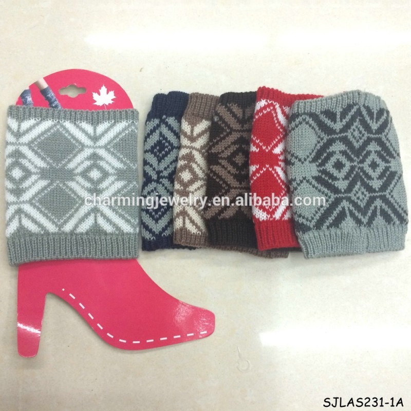 2015新しい冬美しいと暖かい送料ブート袖口かぎ針編みパターン-レッグウォーマ問屋・仕入れ・卸・卸売り