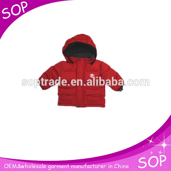 赤ちゃん男の子赤いフグダウンジャケット用冬中国サプライヤー-ベビージャケット、コート問屋・仕入れ・卸・卸売り