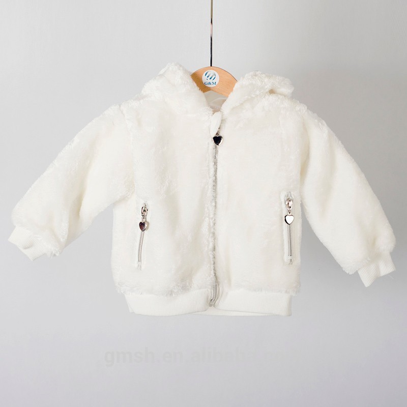 赤/白人の子供の女の子の冬の毛皮のジャケットフーディを持つ-プラスサイズジャケット問屋・仕入れ・卸・卸売り