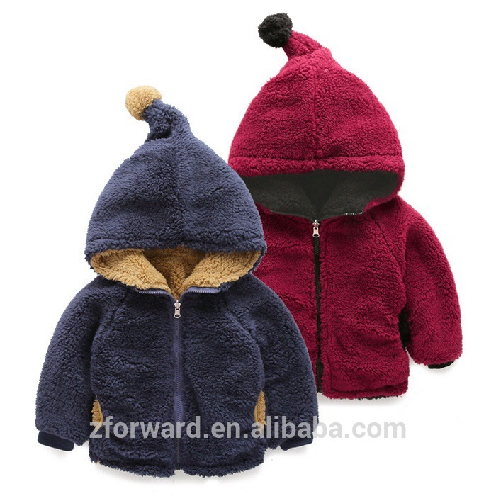 両側の摩耗ジャケットコート赤ん坊のフード付きの暖かい冬服-ベビージャケット、コート問屋・仕入れ・卸・卸売り