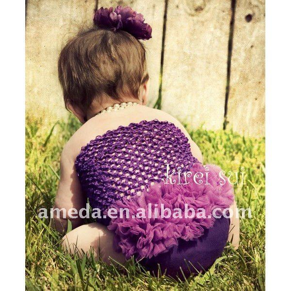 赤ちゃんの女の子の綿の花が咲く植物紫シフォンのフリルとt44-プラスサイズ下着問屋・仕入れ・卸・卸売り