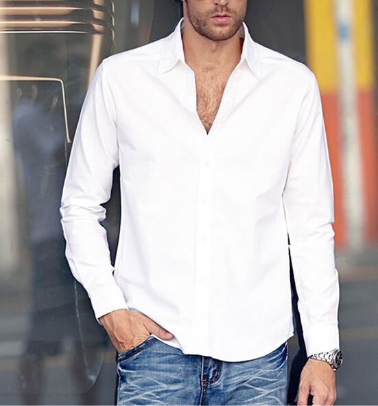 2016高品質の男性の無鉄オックスフォードシャツ-プラスサイズシャツ、ブラウス問屋・仕入れ・卸・卸売り