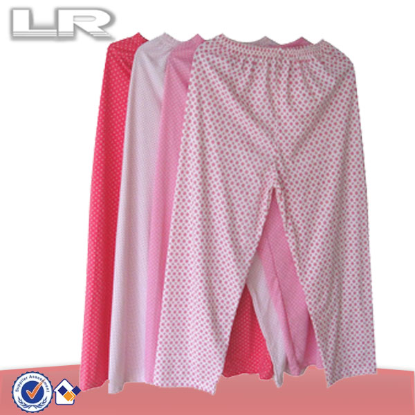 カスタム卸売の女の子のための新しいパンツのデザインハーフパンツ女の子のプリントパジャマのズボンの長/短い-ラウンジパンツ問屋・仕入れ・卸・卸売り
