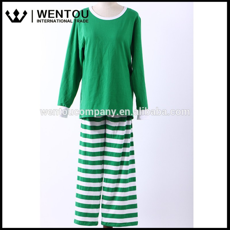 Wentou卸売ファッションにストライプパジャマ女性-パジャマ問屋・仕入れ・卸・卸売り