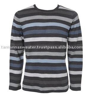 メンズ有機性綿の縞のセーター-セーター問屋・仕入れ・卸・卸売り