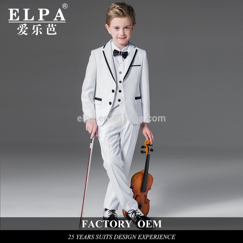 Elpa NXB0082デザイナー3ピースフラワー男の子白卸売子供スーツ-スーツ、タキシード問屋・仕入れ・卸・卸売り