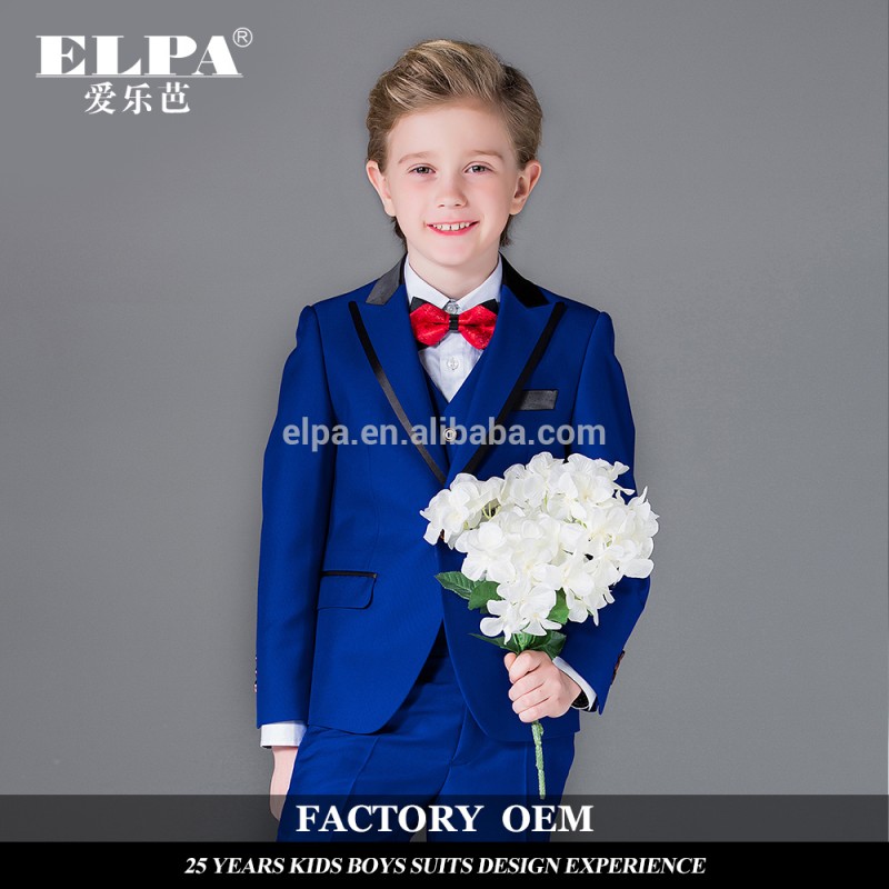 Elpaファッションキッズウェディングスーツフォーマルブルーメイドにメジャースーツ用男の子-スーツ、タキシード問屋・仕入れ・卸・卸売り