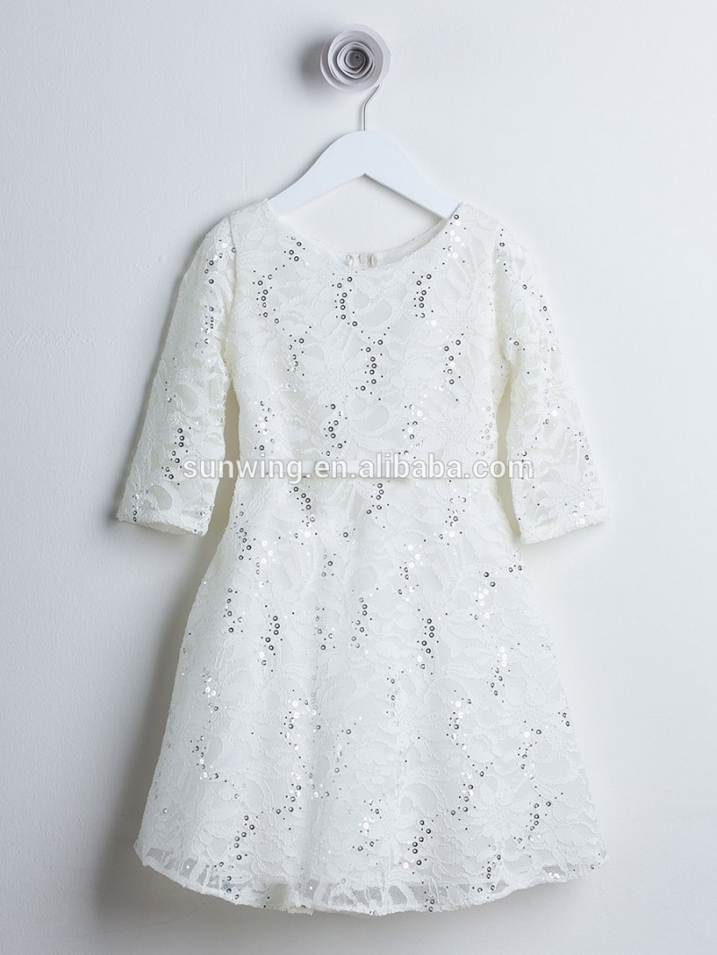 白のハーフスリーブフラワーガールのドレスのウェディング誕生日卒業w/ベルト-プラスサイズドレス、スカート問屋・仕入れ・卸・卸売り