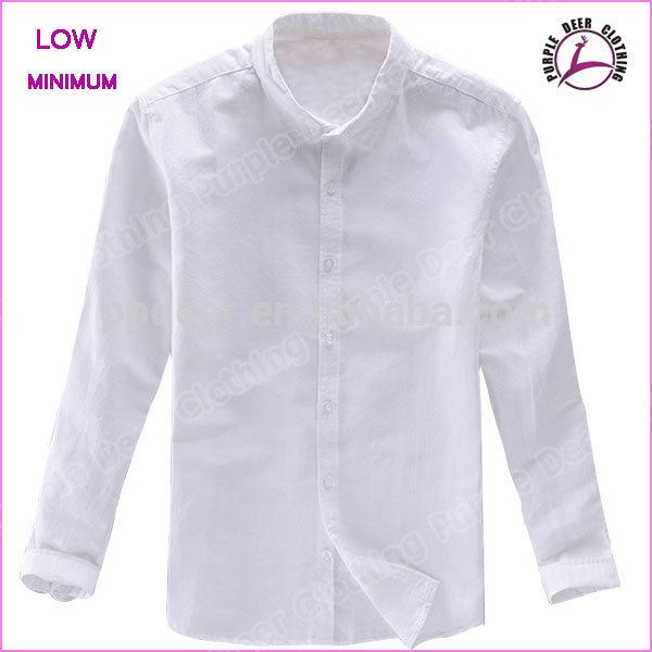 最新のシャツの男性のために設計制限白いシャツの生地プレーンドレスシャツ-紳士用シャツ問屋・仕入れ・卸・卸売り