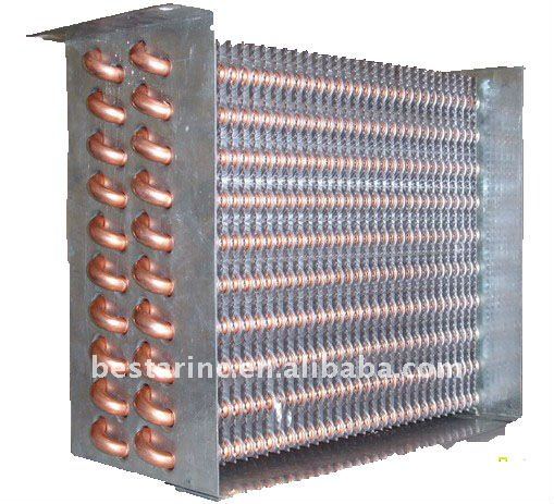 冷却装置かフリーザーはまたは12.5mmの銅管のアルミニウムひれの蒸化器コイルを展示する-冷却、熱交換設備部品問屋・仕入れ・卸・卸売り