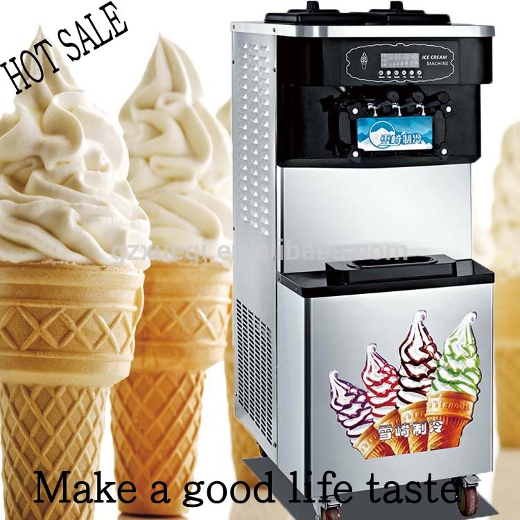 オート2015冷蔵アイスクリームメーカー3フレーバー商用ソフトアイスクリームマシン32リットルの容量-軽食機械問屋・仕入れ・卸・卸売り