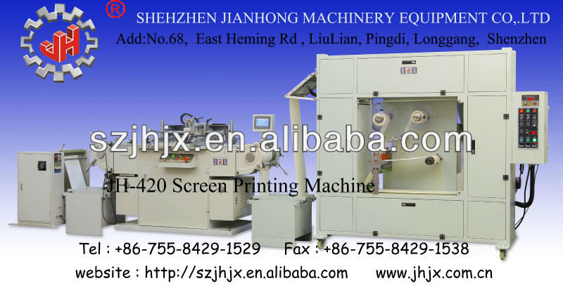 JH-420 cncロール·ツー·ロールシルクスクリーン印刷機、スクリーン印刷機で幅最大420ミリメートル-グラビア印刷の印字機問屋・仕入れ・卸・卸売り